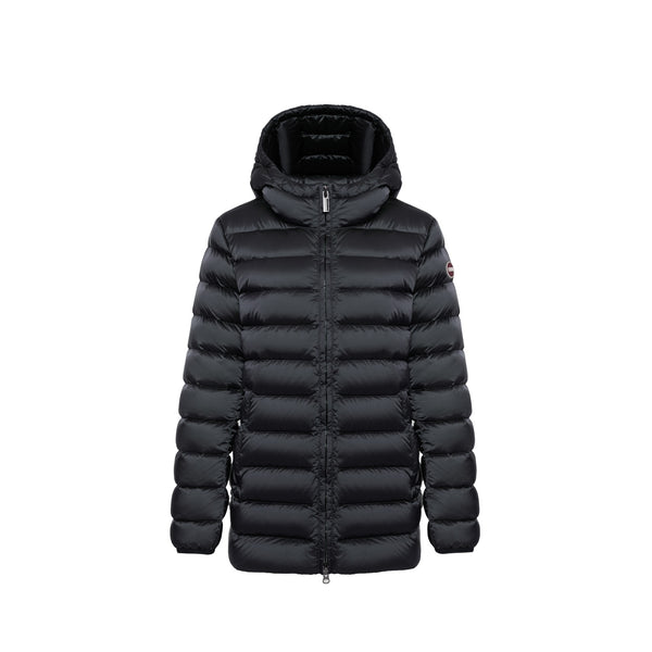 Piumino Donna medio, in tessuto lucido, con cappuccio e full zip