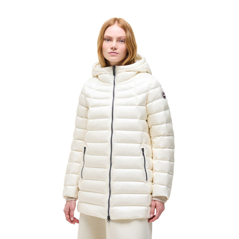 Piumino Donna medio, a trapezio, con cappuccio e chiusura full zip frontale