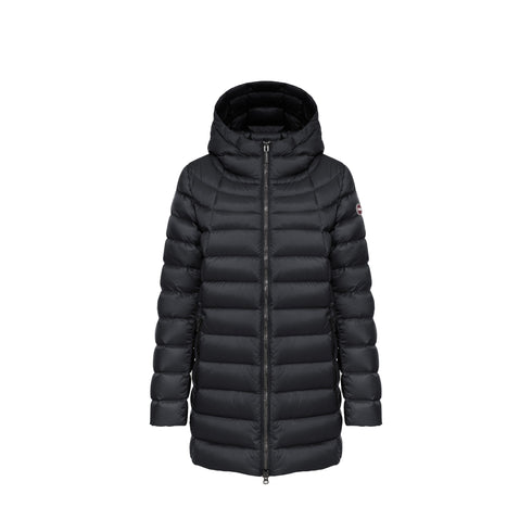 Piumino Donna medio, a trapezio, con cappuccio e chiusura full zip frontale