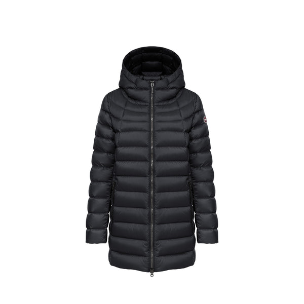 Piumino Donna medio, a trapezio, con cappuccio e chiusura full zip frontale