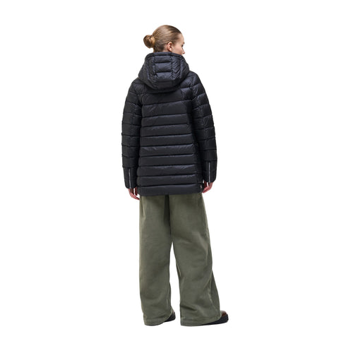 Piumino Donna medio, a trapezio, con cappuccio e chiusura full zip frontale