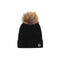 Cappello Donna con una lavorazione a chicco di riso e pompon