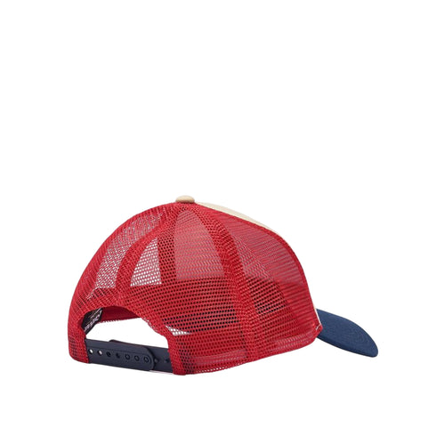 Cappellino da camionista Steve McQueen - bianco rosso blu - retro
