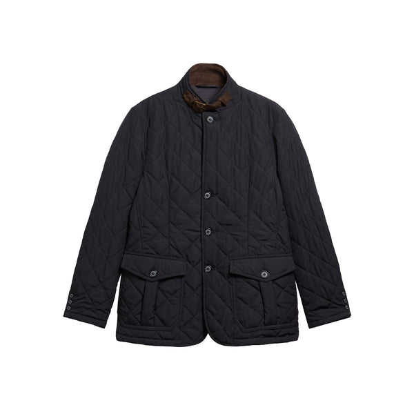 Giacca Uomo Quilted Lutz, con collo ad imbuto e chiusura zip nascosta