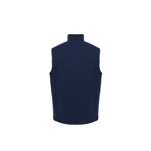 Gilet Uomo con impunture orizzontali e collo alto, collo alto