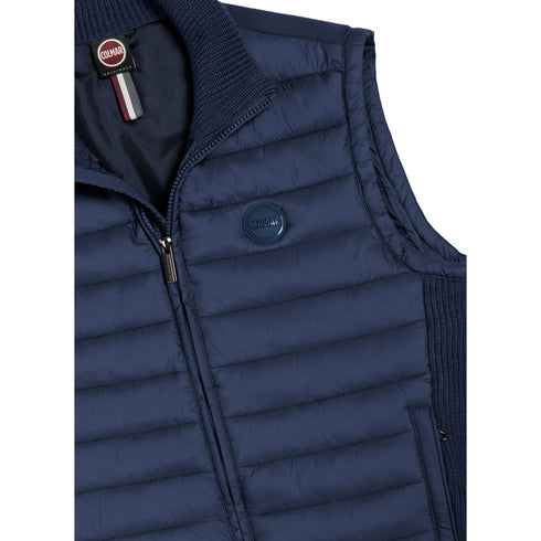 Gilet Uomo con impunture orizzontali e collo alto, collo alto