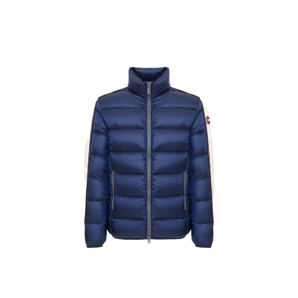 Piumino Uomo Heritage a collo alto, con un inserto a contrasto sulle maniche