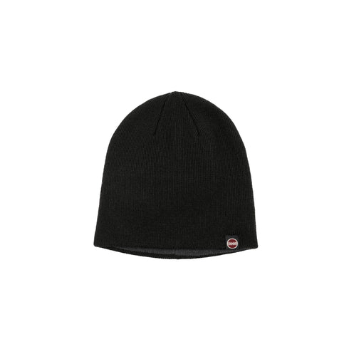 Cappello Uomo in maglia rasata, con interno a contrasto ed etichetta logo