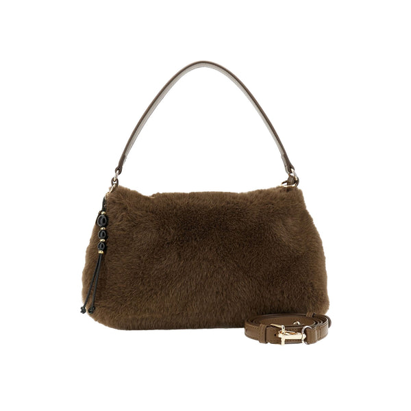 Borsa a spalla Donna in pelliccia sintetica Moro - Francavilla Moda