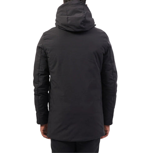 Parka Uomo lungo, con interno imbottito ed ampio cappuccio