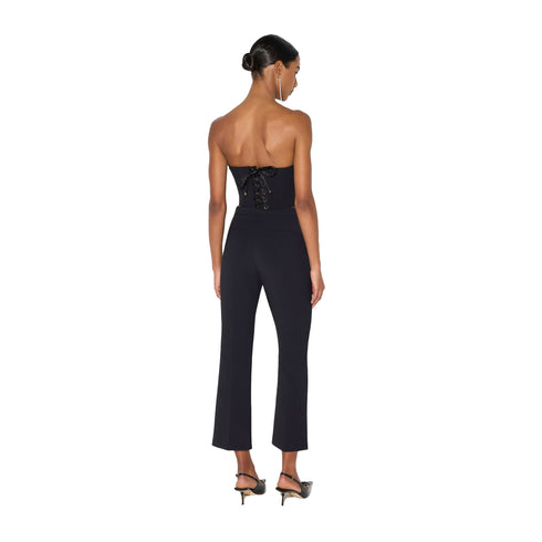 Pantalone Donna slim, con morsetto gioiello in vita e zip invisibile