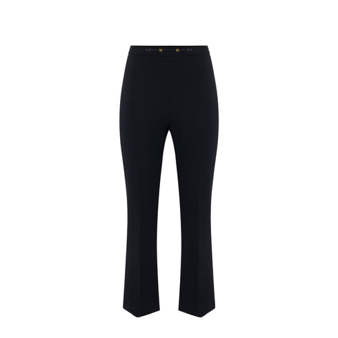 Pantalone Donna slim, con morsetto gioiello in vita e zip invisibile