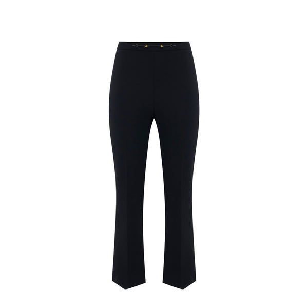 Pantalone Donna slim, con morsetto gioiello in vita e zip invisibile