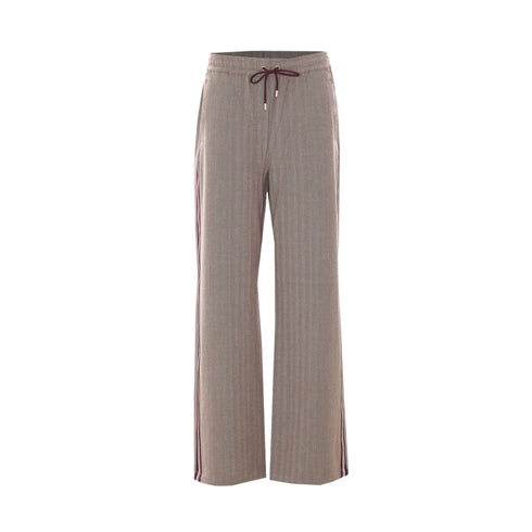 Pantalone Donna ampio, con motivo a righe, in misto viscosa
