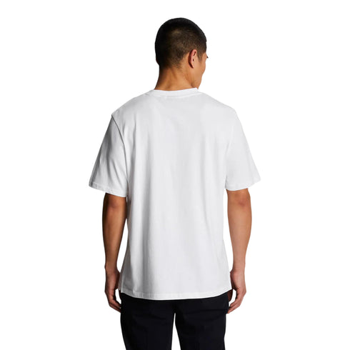 T-shirt uomo Oversize bianca - retro