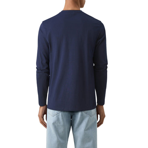 T-shirt Uomo dal design classico, a girocollo, con logo applicato