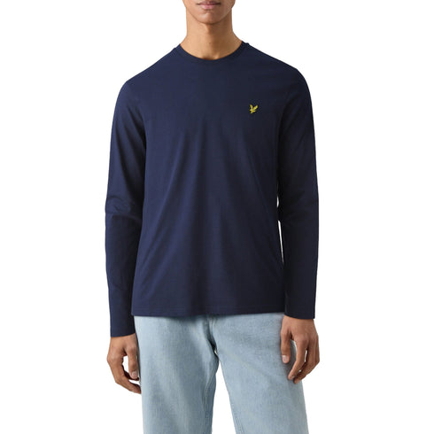 T-shirt Uomo dal design classico, a girocollo, con logo applicato
