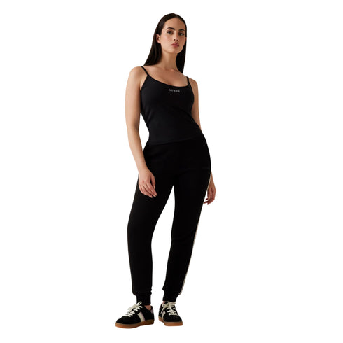 Pantalone Donna jogger, con banda logata laterale e vita elasticizzata