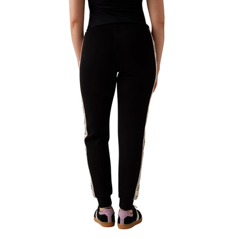 Pantalone Donna jogger, con banda logata laterale e vita elasticizzata