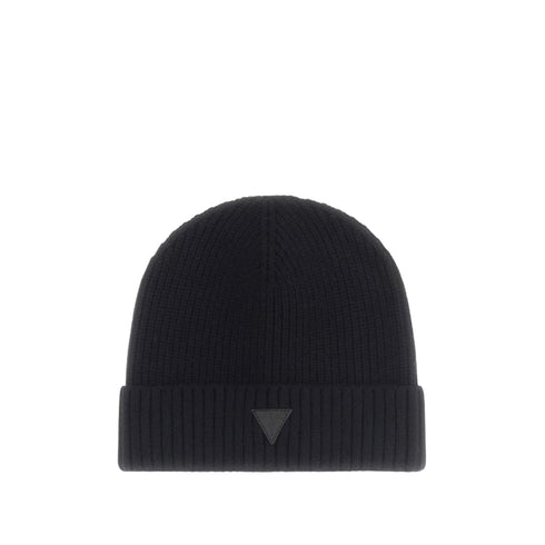 Cappello Donna in maglia misto viscosa, con risvolto e logo
