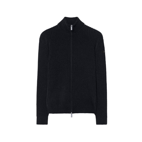 Cardigan Uomo Velvet con full zip blu
