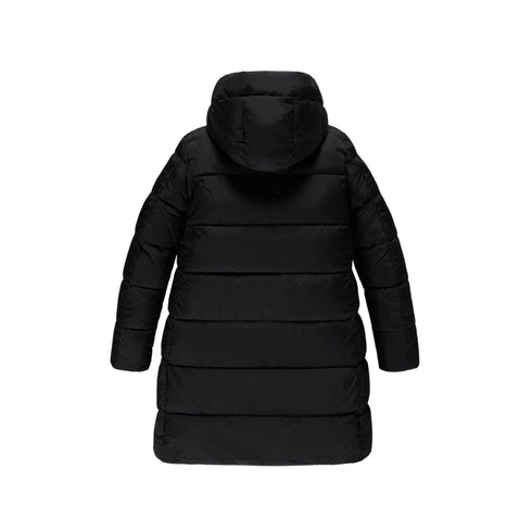 Piumino Donna Caty lungo, con cappuccio dotato di coulisse e zip frontale