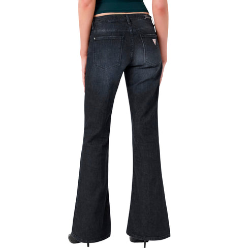 Jeans Donna Beverly, svasato sul fondo, con vita bassa e logo posteriore