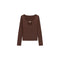 T-shirt Donna a maniche lunghe, cut-out, con dettaglio gioiello