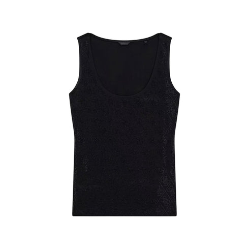 Top donna con logo nero