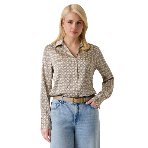 Camicia Donna New Concetta, con stampa all over e colletto classico