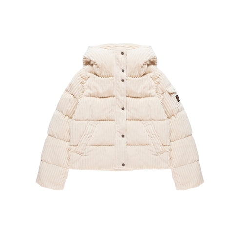 Piumino Donna Velvet Braffy, con cappuccio e taschino sulla manica