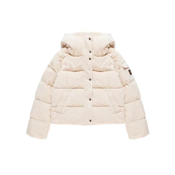 Piumino Donna Velvet Braffy, con cappuccio e taschino sulla manica