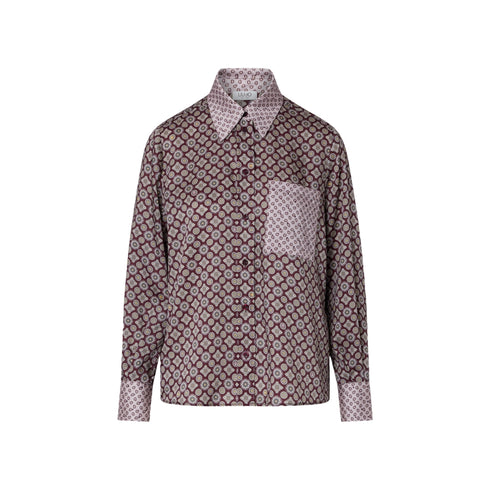 Camicia Donna in twill stampato con tasca sul petto