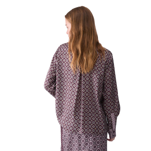 Camicia Donna in twill stampato con tasca sul petto