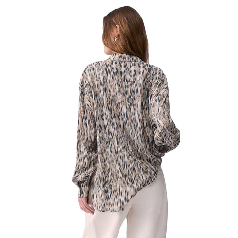 Camicia Donna in viscosa, con stampa all over e colletto classico