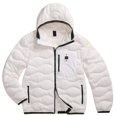 Piumino Uomo Wave, con cappuccio e chiusura frontale full zip