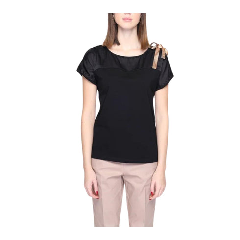 Alviero Martini 1A Classe T-shirt T-shirt Donna con fettuccia Geo Nero P24-ALVIERO MARTINI0770JC71-999-40 - Francavilla Moda