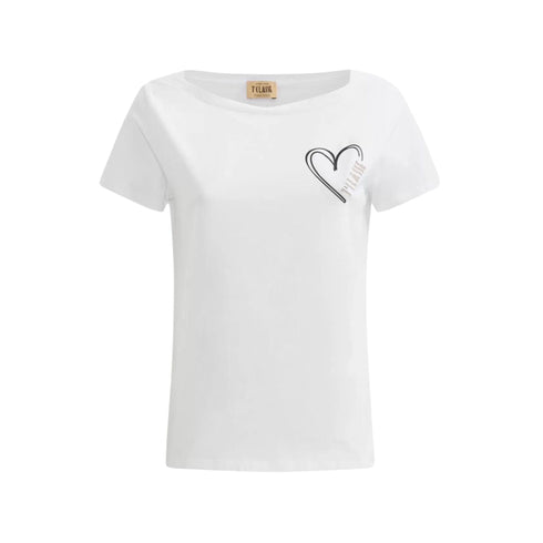 ALVIERO MARTINI T-Shirt T-shirt Donna logo cuore Bianco - Francavilla Moda