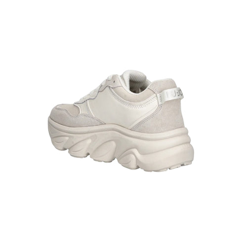 Sneakers Donna con dettagli scamosciati con strass Bianco - Francavilla Moda