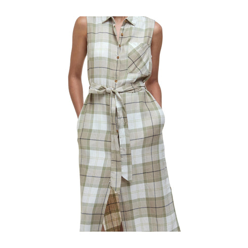 Barbour Abito midi Abito Donna Agnes midi misto lino 8 P25 - BARBOURLDR0890 - GN31 - 8 - Francavilla Moda