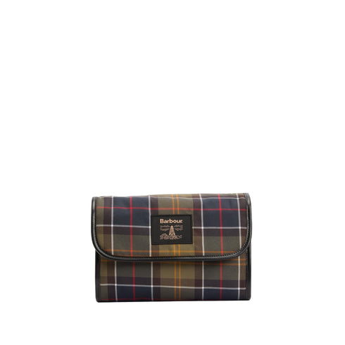 Beauty Case Uomo Tartan, con numerose tasche interne e gancio