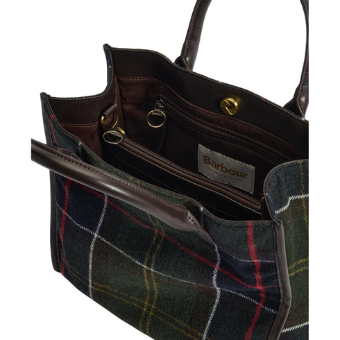 Borsa Donna Barrhill Tartan, in misto lana, con manici a mano e tracolla