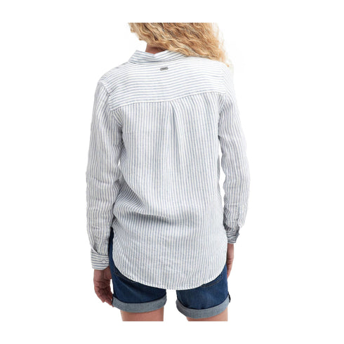 Barbour Camicia casual Camicia Donna Marine in lino 8 P25 - BARBOURLSH1315 - BL23 - 8 - Francavilla Moda