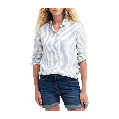 Barbour Camicia casual Camicia Donna Marine in lino 8 P25 - BARBOURLSH1315 - BL23 - 8 - Francavilla Moda