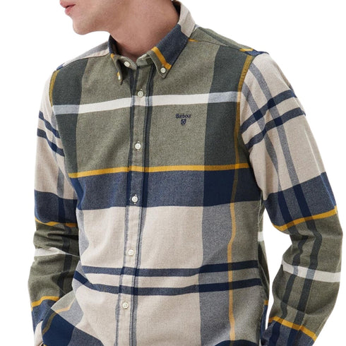 Barbour Camicia casual Camicia Uomo Iceloch Tailored Verde beige A24 - BARBOURMSH4994 - TN16 - S - Francavilla Moda