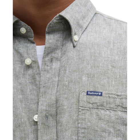 Barbour Camicia ml Camicia Uomo Nelson con taschino L P26-BARBOURMSH5090-OL31-L - Francavilla Moda