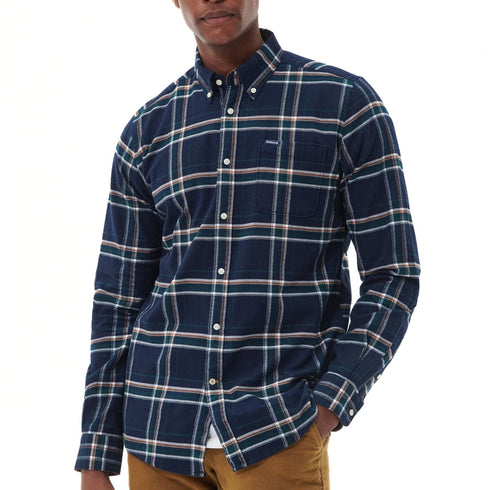 Barbour Camicia casual Camicia Uomo Ronan con motivo tartan Blu verde - Francavilla Moda