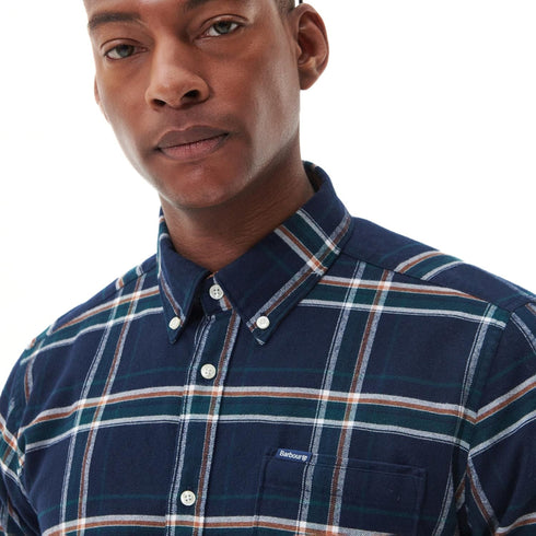 Barbour Camicia casual Camicia Uomo Ronan con motivo tartan Blu verde - Francavilla Moda