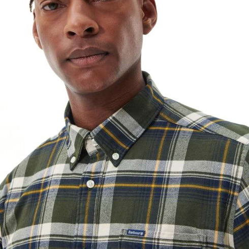 Barbour Camicia casual Camicia Uomo Shieldton con taschino Verde oliva A24 - BARBOURMSH5358 - OL51 - M - Francavilla Moda