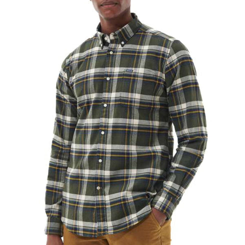 Barbour Camicia casual Camicia Uomo Shieldton con taschino Verde oliva A24 - BARBOURMSH5358 - OL51 - M - Francavilla Moda